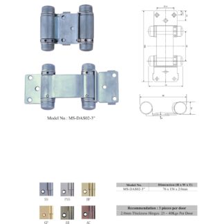 stainless steel double action spring hinge manufacturers