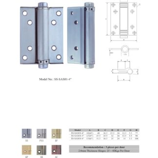 single action spring hinge manufacturers