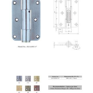 stainless steel single action spring hinge manufacturers