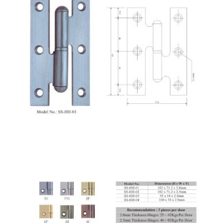 stainless steel H hinge manufacturers