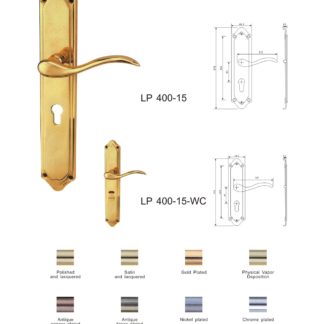 Brass lever handle with plate manufacturers China