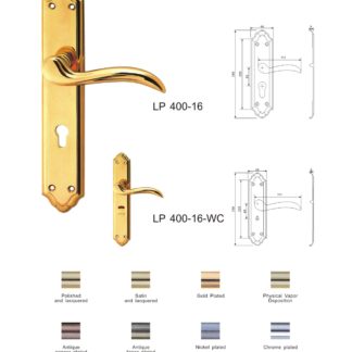Brass lever handle with plate factory China