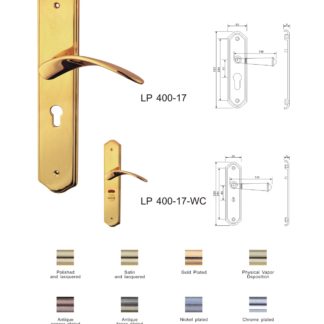 Brass lever handle with plate suppliers China