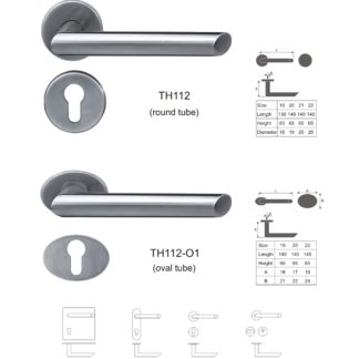 Stainless steel interior tube lever handle China factory