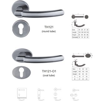 Tube door lever handle China suppliers