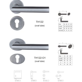 S/S Tube door lever handle China suppliers