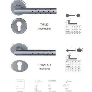 S/S Tube door lever handle China manufacturers